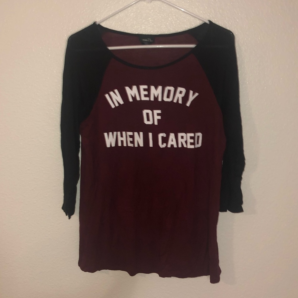 Rue 21 Graphic 3/4 length sleeve tee